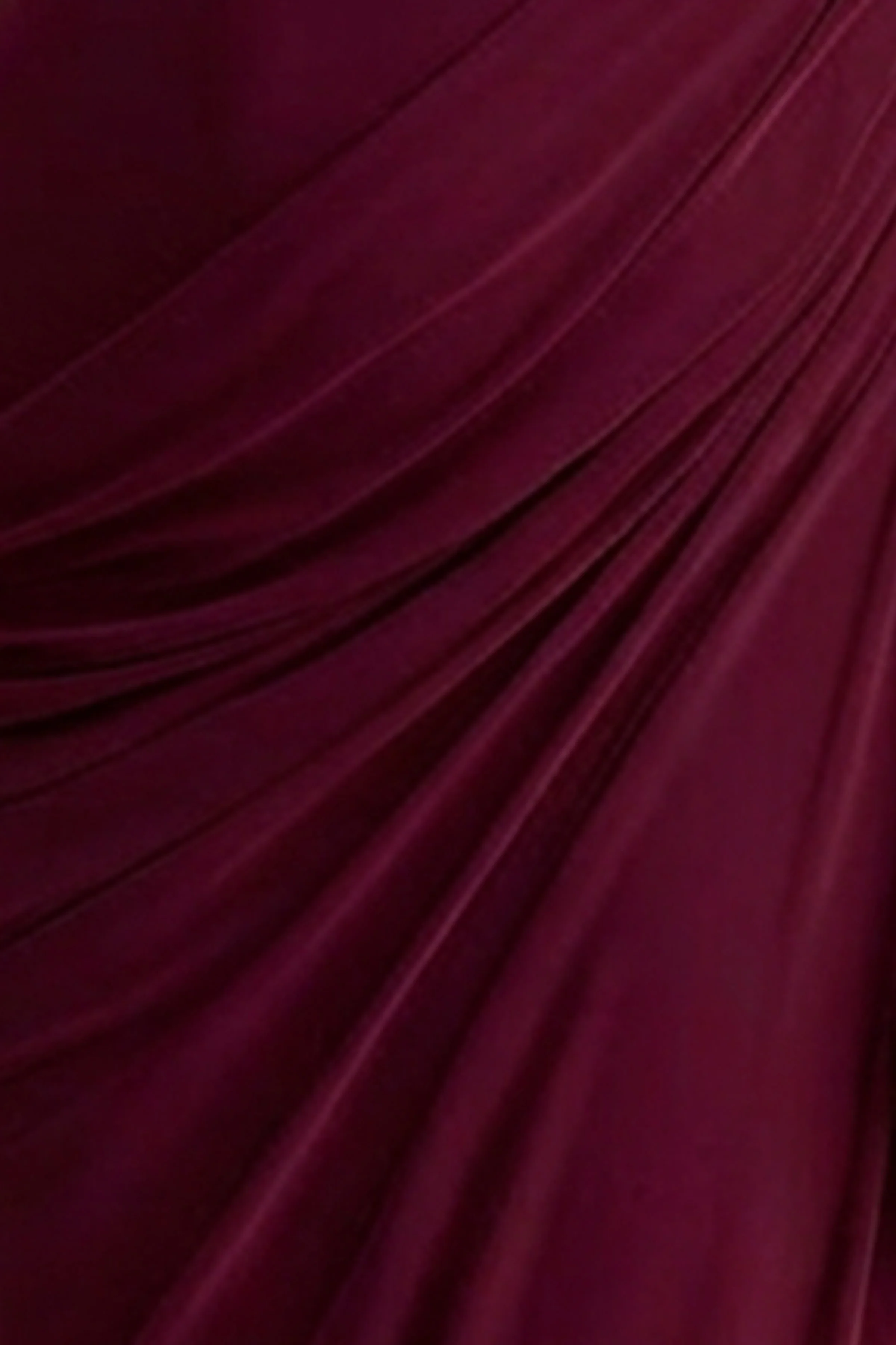 Aphra | Burgunderfarbenes Maxikleid mit hohem Ausschnitt und Cape-Ärmel - Image 6