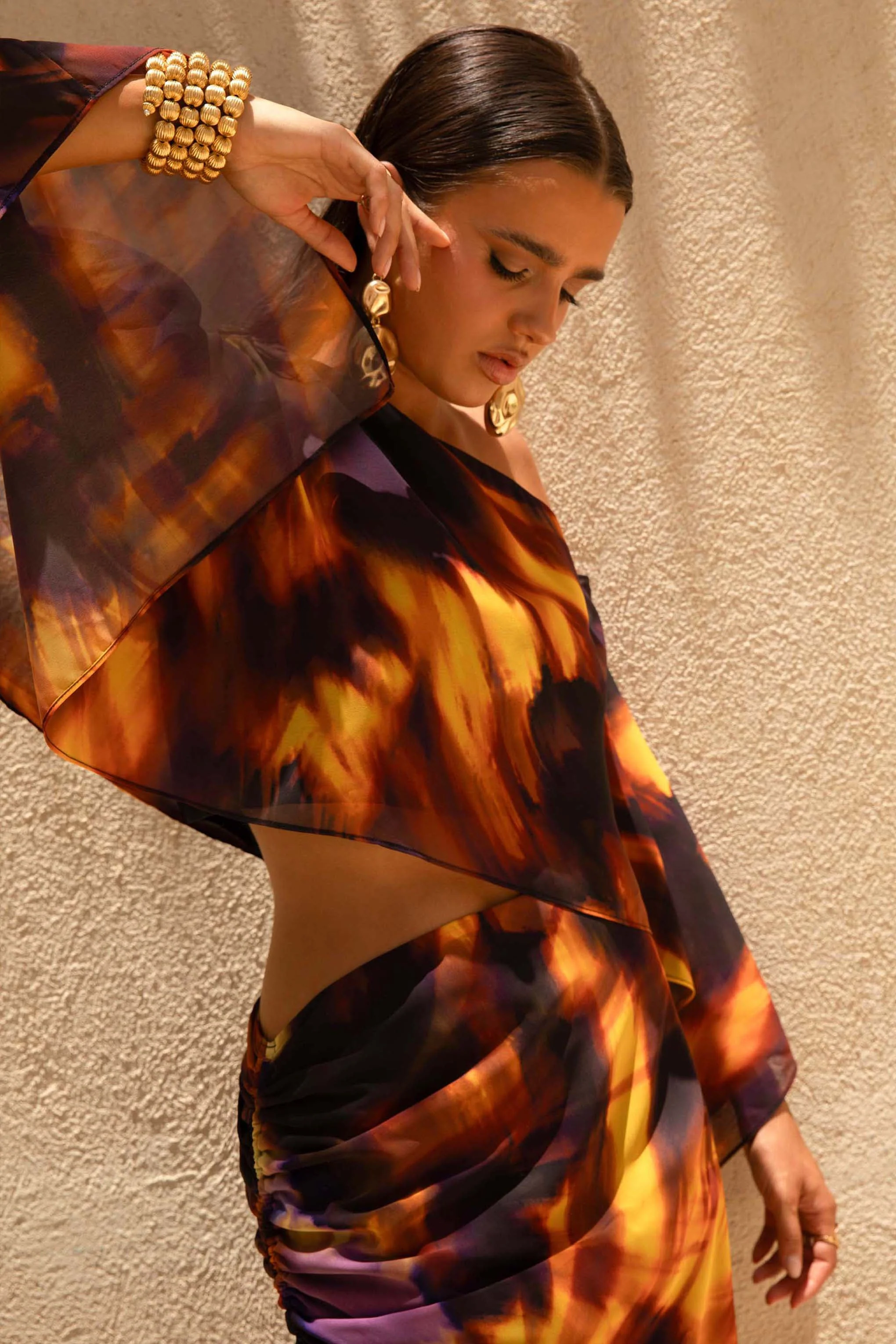 Elysia | Rauchmuster Asymmetrisches Crop-Top - Image 5