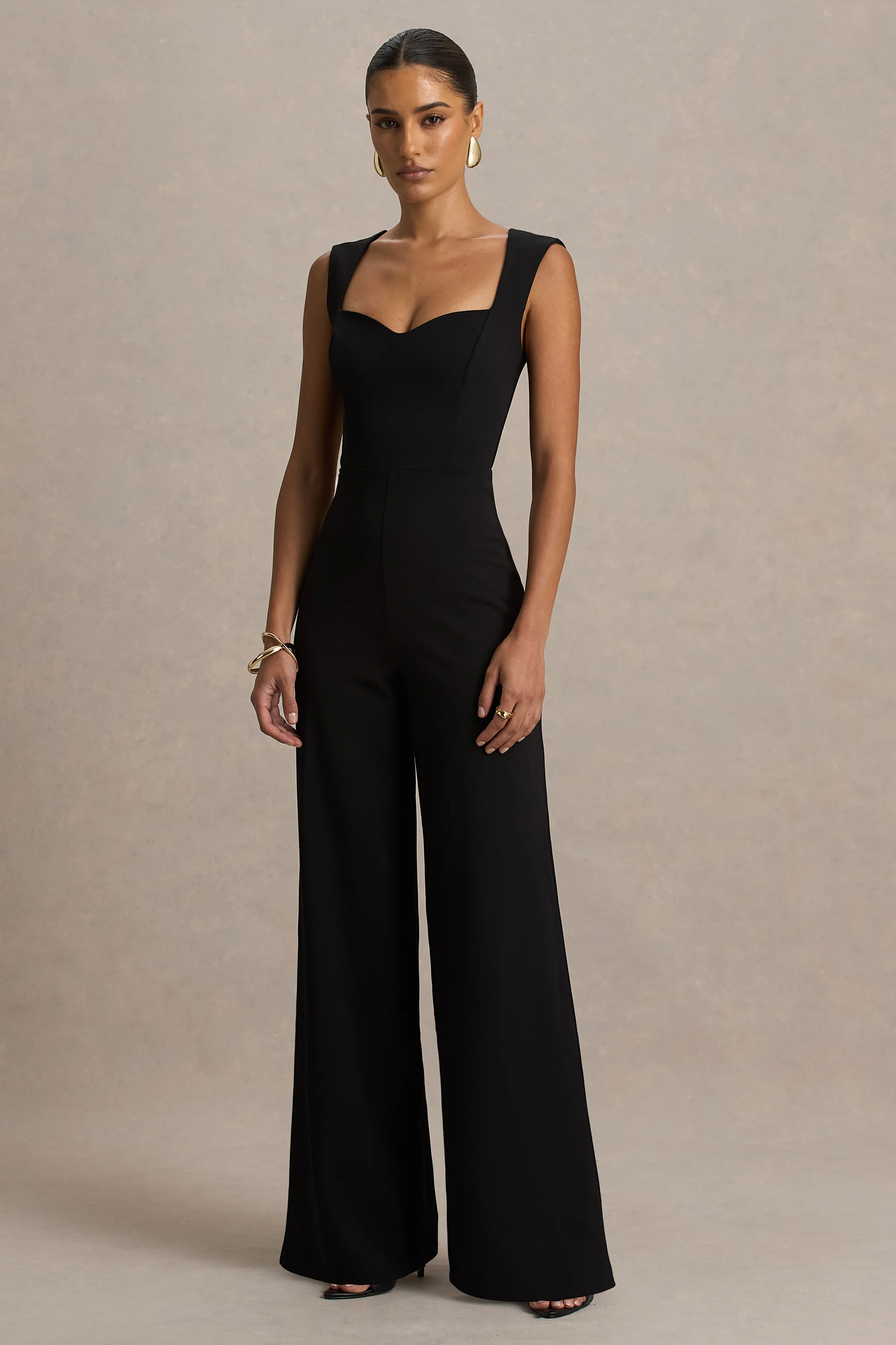 Everlee | Schwarzer Jumpsuit mit Sweetheart-Ausschnitt - Image 4