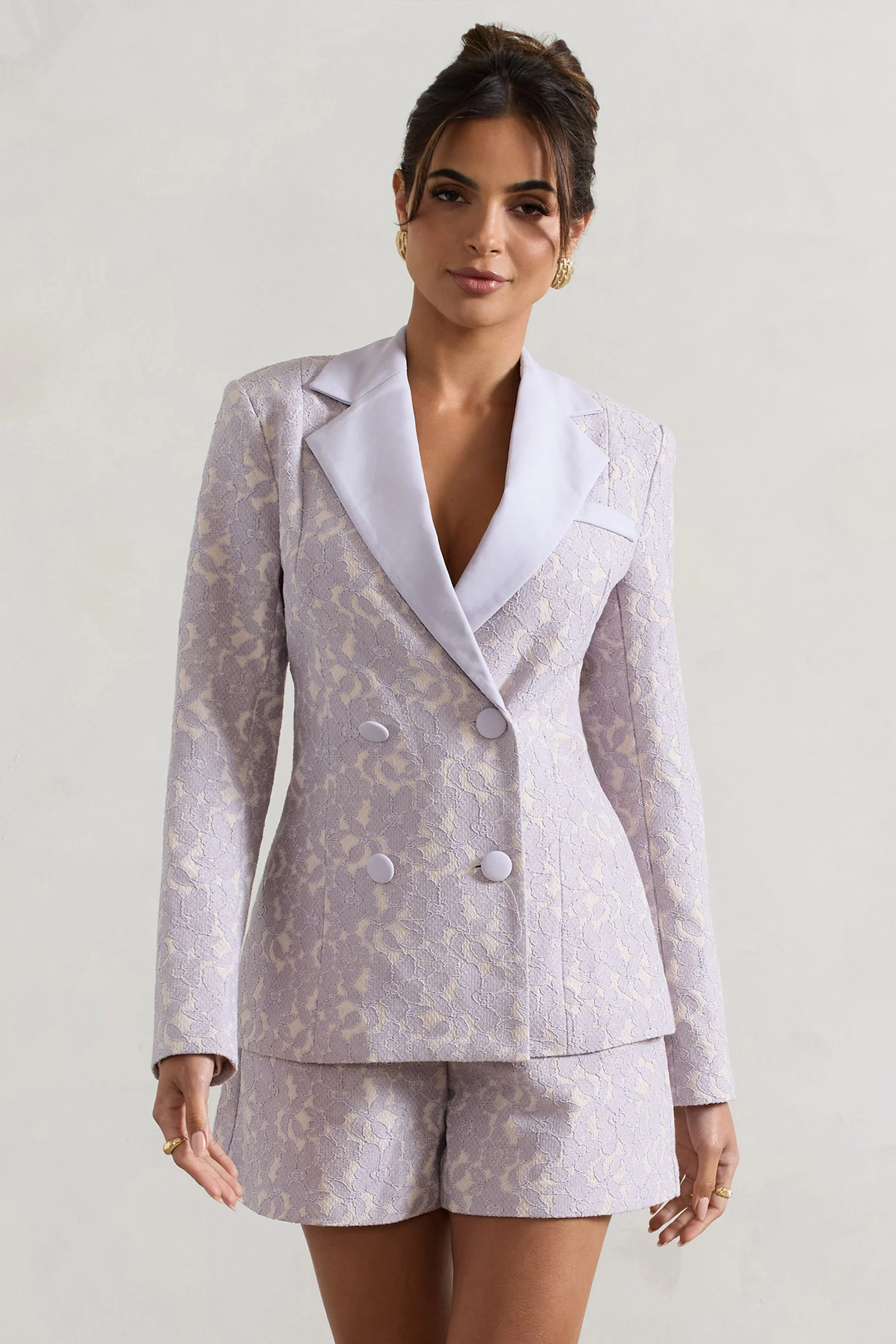 Kennedy | Mauvefarbener Spitzenblazer in Maßanfertigung - Image 5