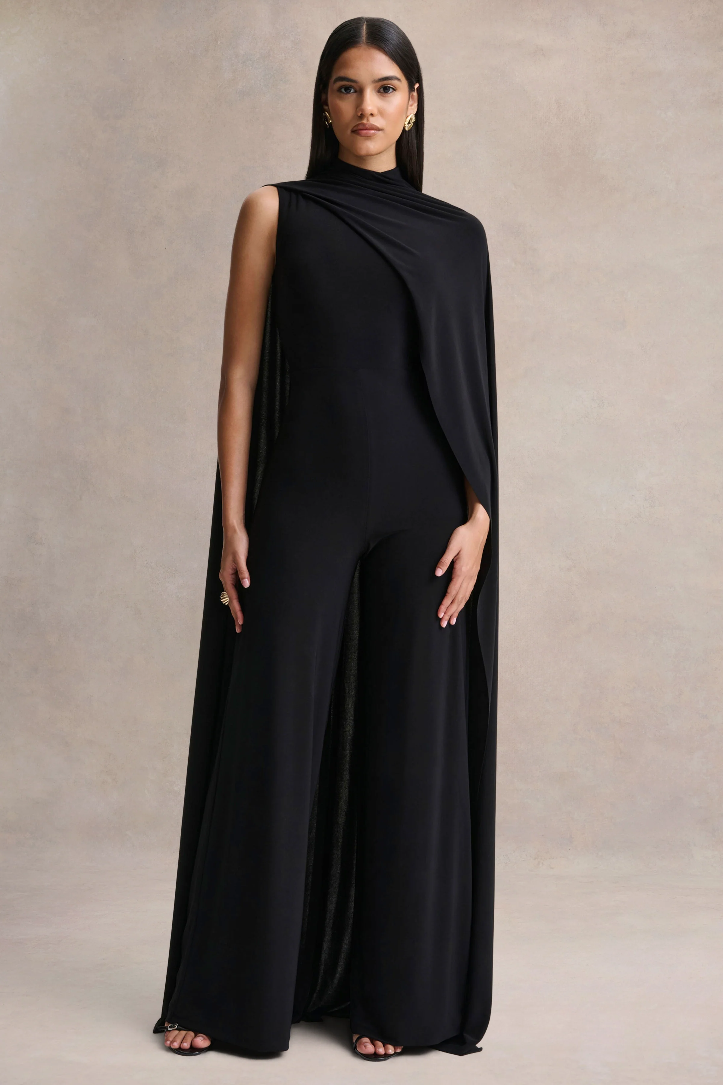 Saskia | Schwarzes Maxikleid mit Bardot-Ausschnitt - Image 4
