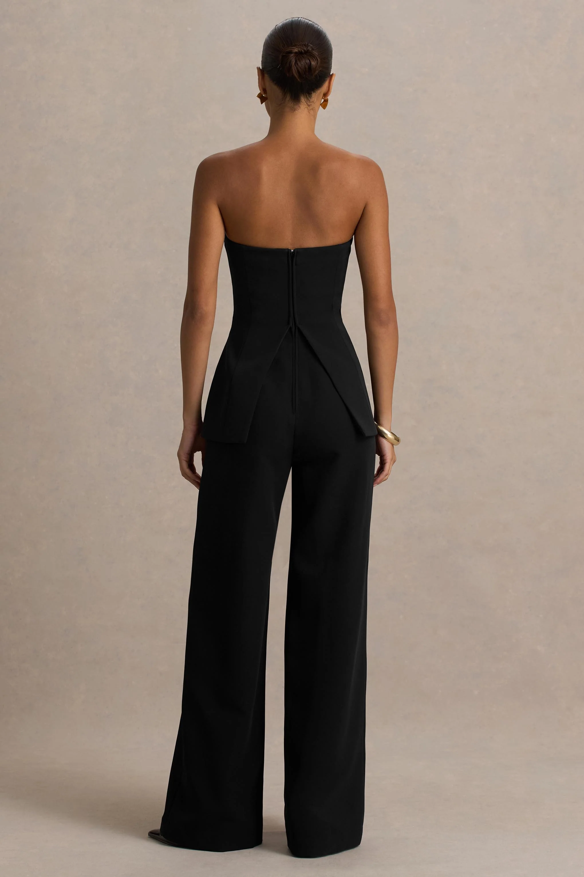 Zoey | Schwarzer Jumpsuit mit Bandeau-Ausschnitt - Image 3